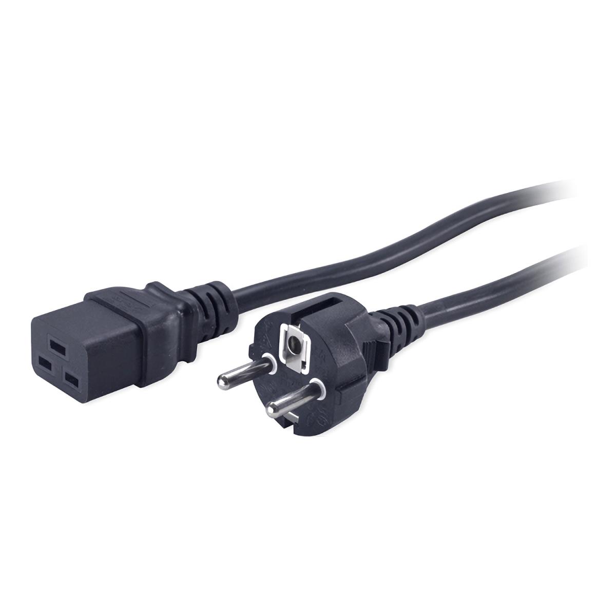 Power Cord Iec 320 C19 To Schuko Cee 7 / Eu1-16p 2.5m