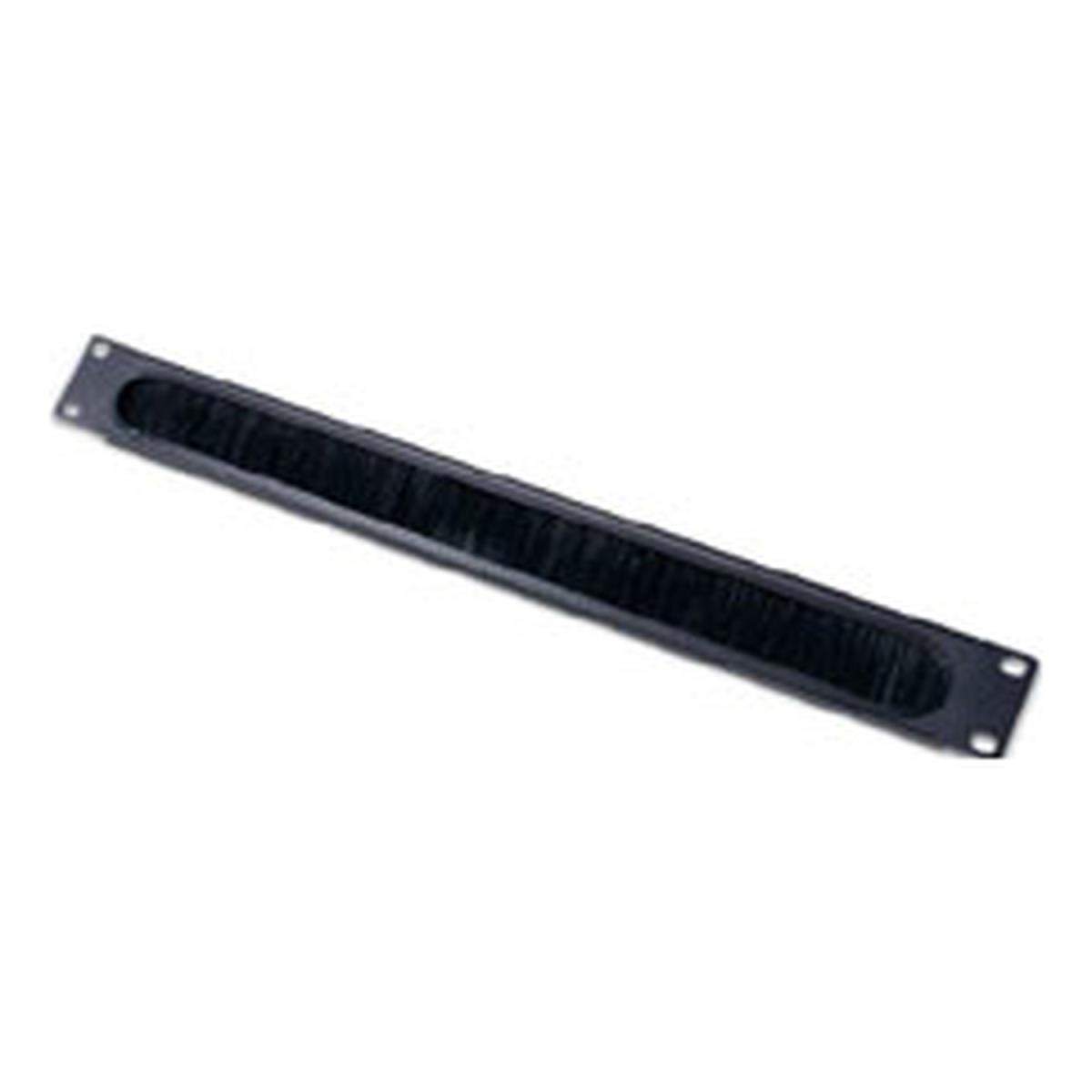 1u Cable Pass -thru W/ Brush Strip Black
