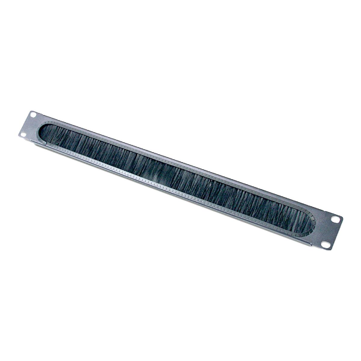 1u Cable Pass -thru W/ Brush Strip Black