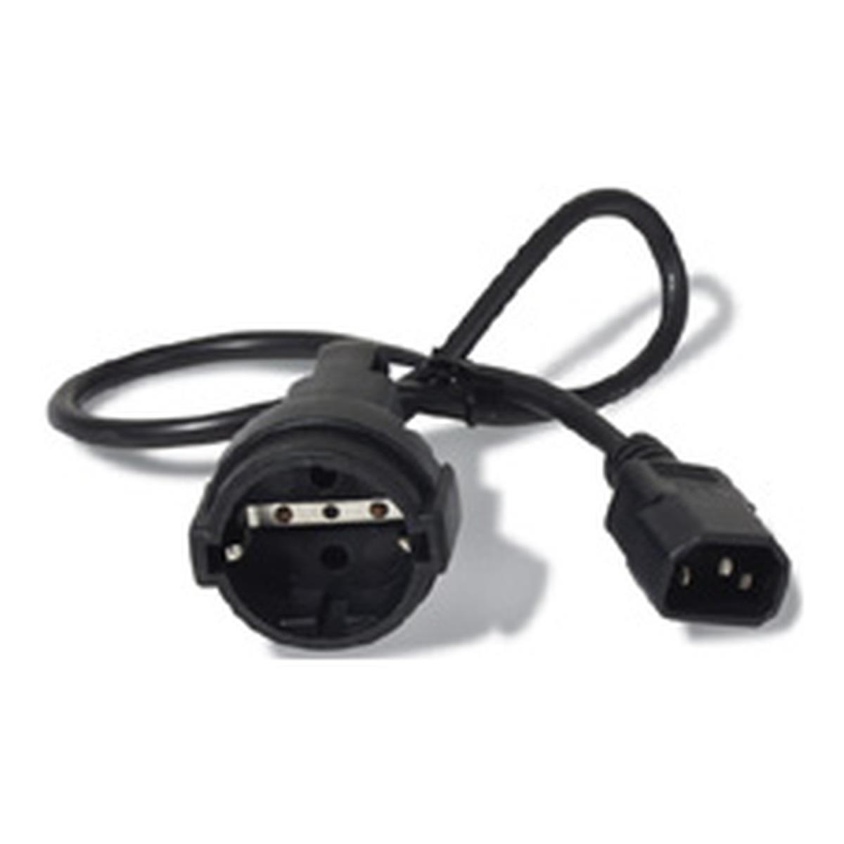 Power Cord Iec 320 C14 To Schuko Cee 7 10a/230v 0.5m