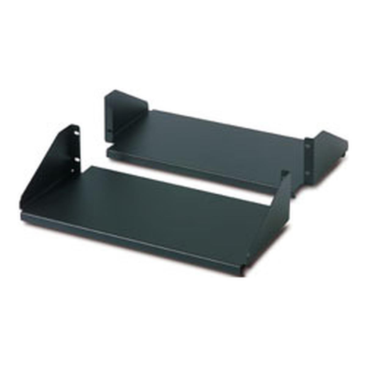 Netshelter Double Sided Fixed Shelf For 2 Post Rack 250 Lbs Black