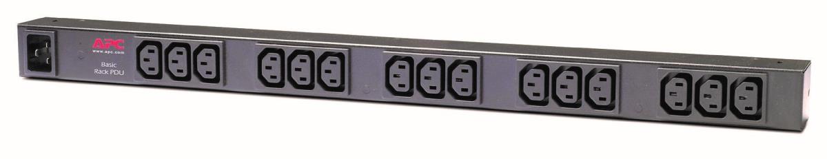 Rack Pdu Basic/ Zero U/ 16a/ 208 - 230v/ Outlets - 15/ Iec 320 C13/ 8.20 Feet - Black