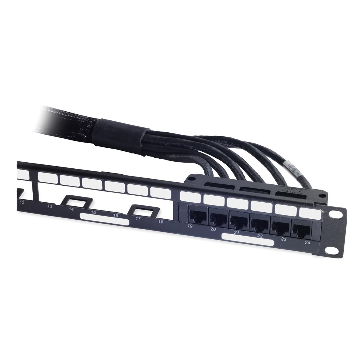 Data Distribution Cable - CAT6 - UTP - CMR - 6xRJ-45 - 15m - Black