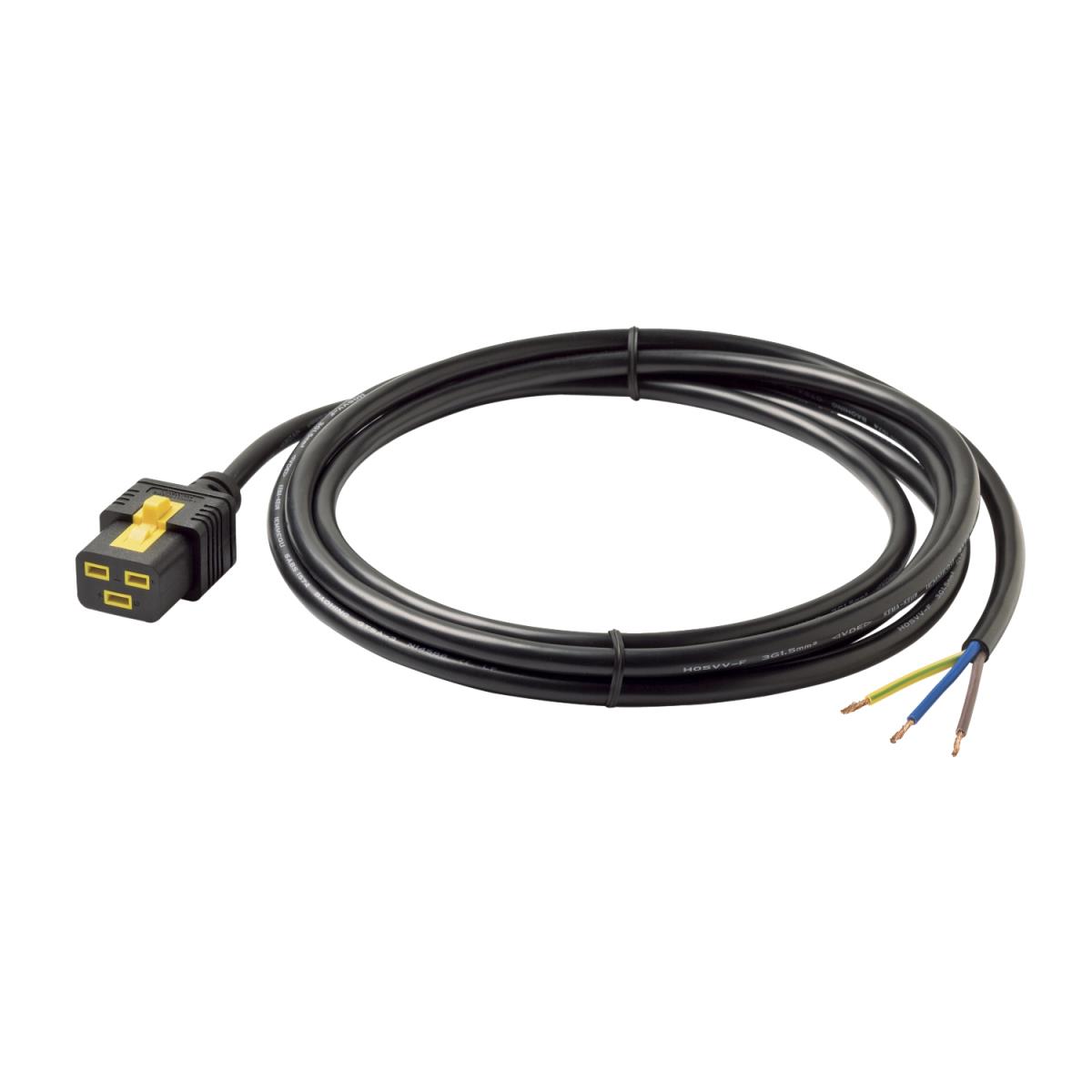Power Cord/ Locking C19 To Rewireable - 3.0m