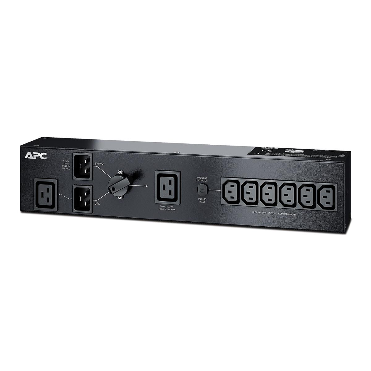 Maintenance Bypass Panel 230v 16amp W/ (6) Iec C13 And (1)