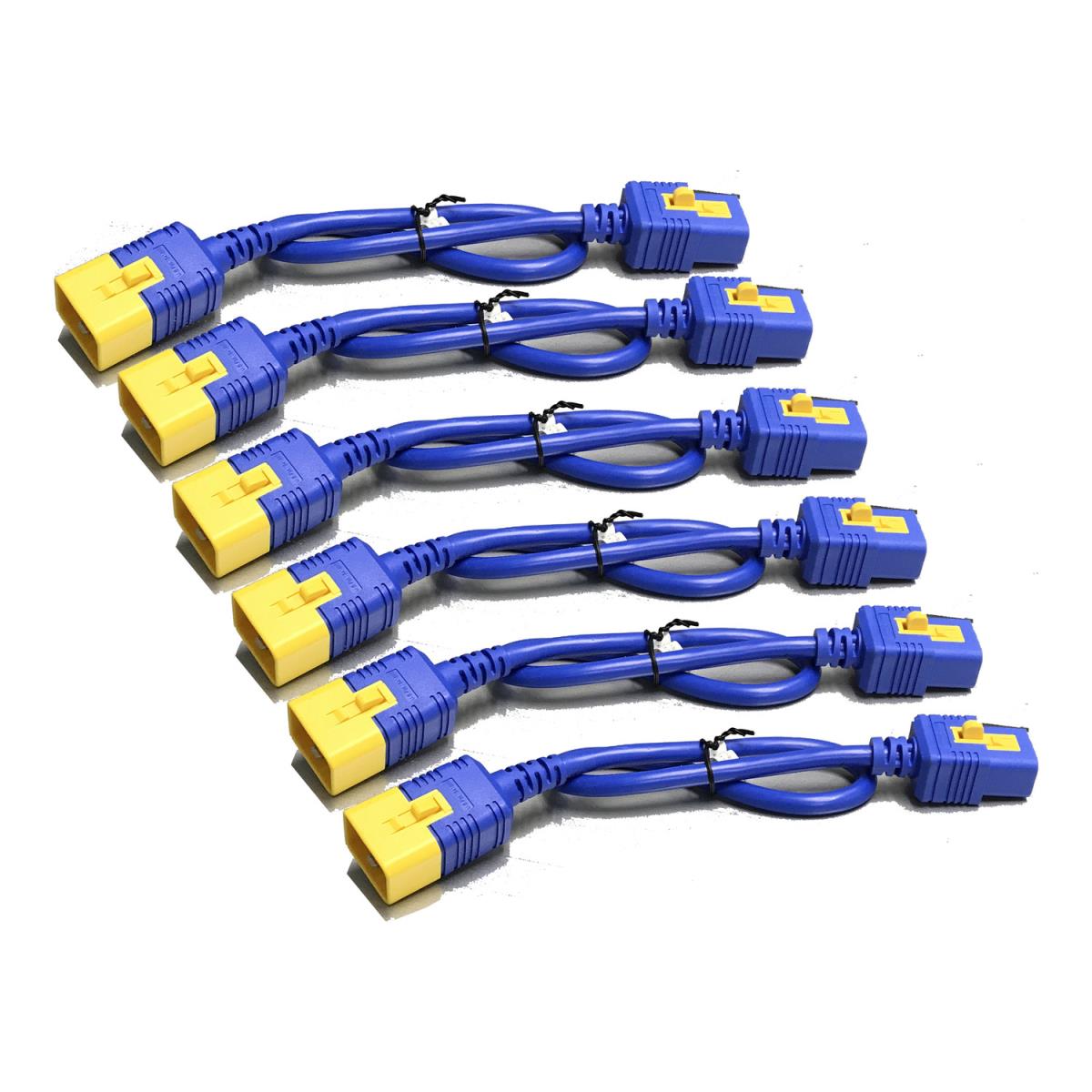 Power Cord Kit (6 Ea)/ Locking/ C19 To C20/ 1.8m - Blue