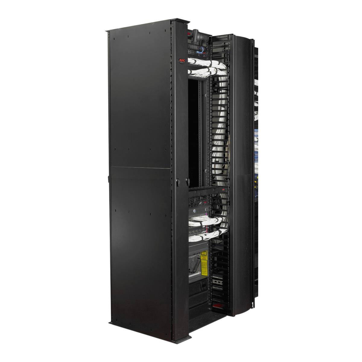 Performance, Vertical Cable Manager for 2 & 4 Post Racks, 84in H x 12inW, Double-Sided with Doors
