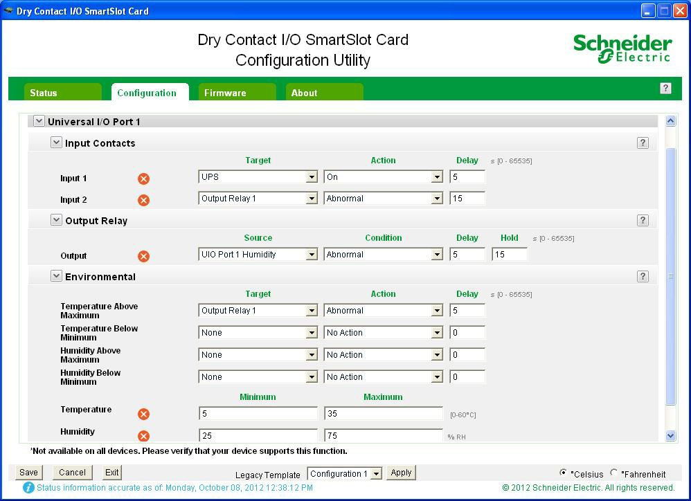 Dry Contact I/O SmartSlot Card