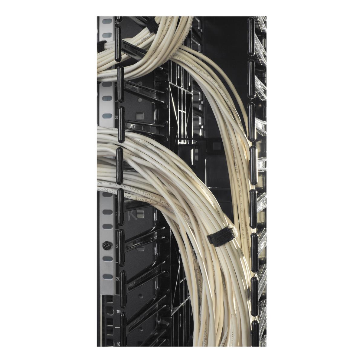 Valueline, Vertical Cable Manager for 2 & 4 Post Racks, 84in H X 6in W, Double-Sided with Doors