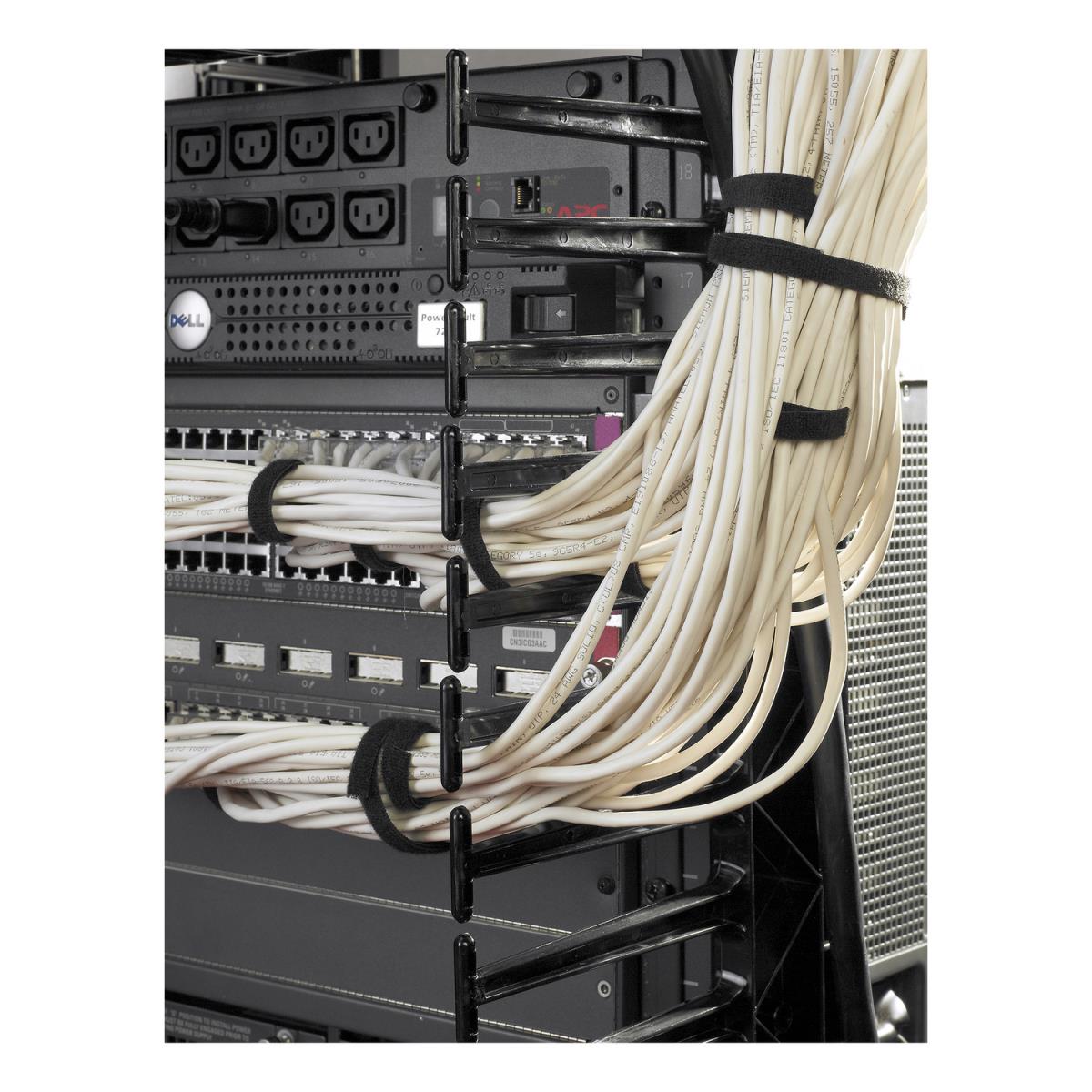 Valueline, Vertical Cable Manager for 2 & 4 Post Racks, 84in H X 6in W, Double-Sided with Doors