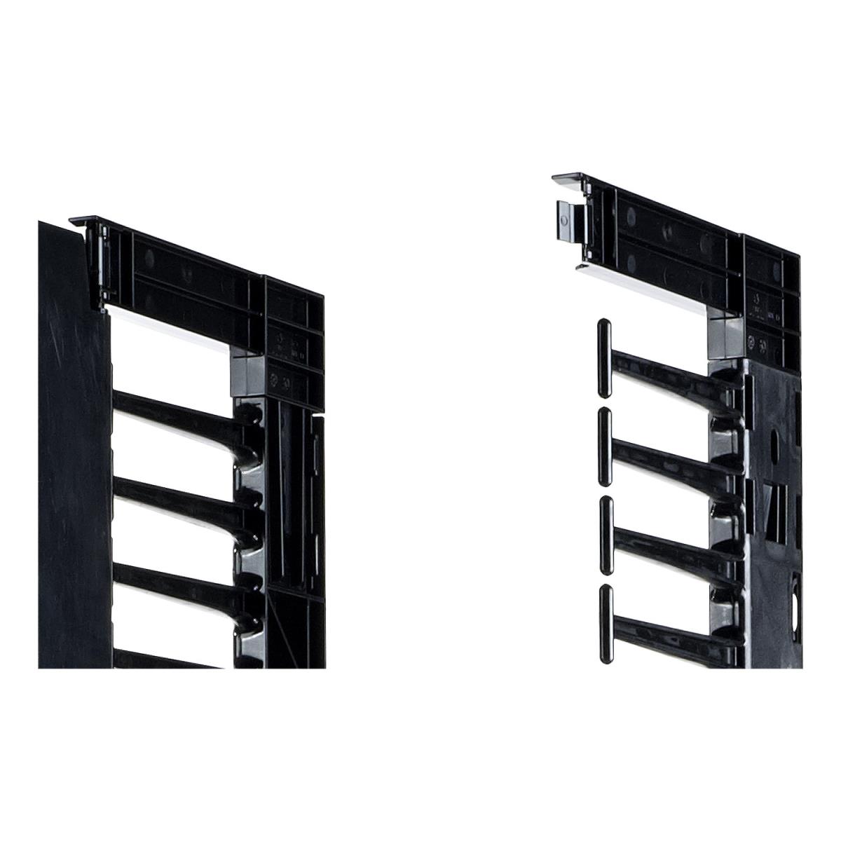 Valueline, Vertical Cable Manager for 2 & 4 Post Racks, 84in H X 12in W, Double-Sided with Doors