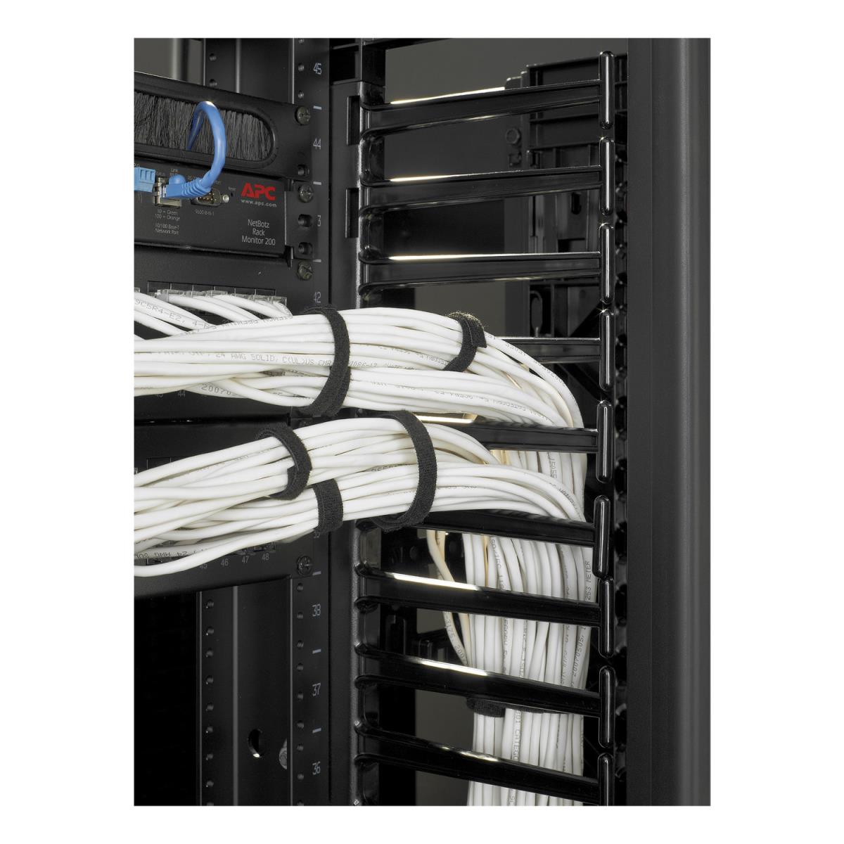 Valueline, Vertical Cable Manager for 2 & 4 Post Racks, 84in H X 12in W, Double-Sided with Doors