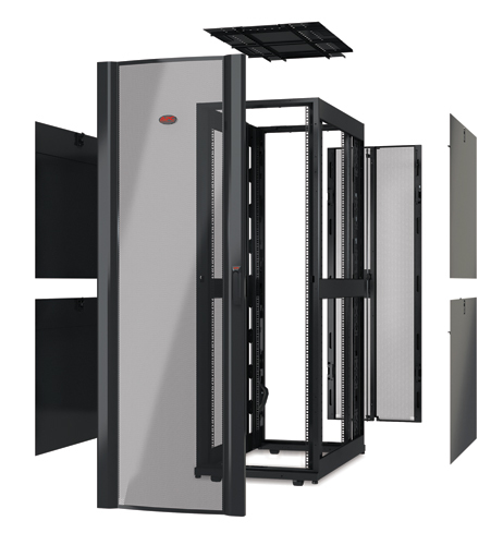 Netshelter Sx 48u 750mm Wide X 1070mm Deep Enclosure Without Sides Without Doors Black