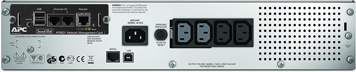 Smart-UPS 750va LCD Rm 2u 230v With Network Card