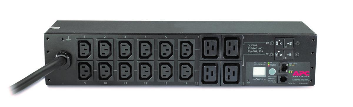 Rack PDU, Metered, 2U, 32A, 230V, (12) C13 & (4) C19