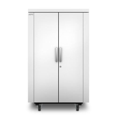 NetShelter CX 24U Secure Soundproof Server Room in a Box Enclosure Shock Packaging White
