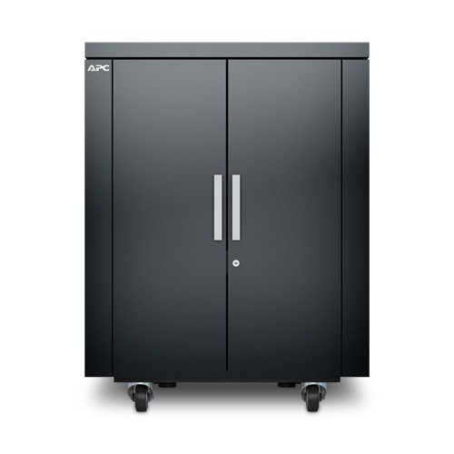 NetShelter CX 18U Secure Soundproof Server Room in a Box Enclosure Shock Packaging Dark Grey