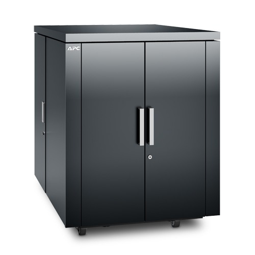 NetShelter CX 18U Secure Soundproof Server Room in a Box Enclosure Shock Packaging Dark Grey
