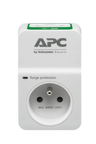 Essential SurgeArrest 1 Outlet 230V, 2 Port USB Charger, France