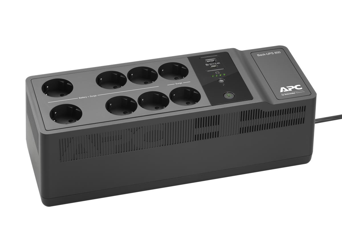 Back-UPS 850VA 520Watts 230V, USB Type-C and A Charging Ports - Schuko CEE 7/7P
