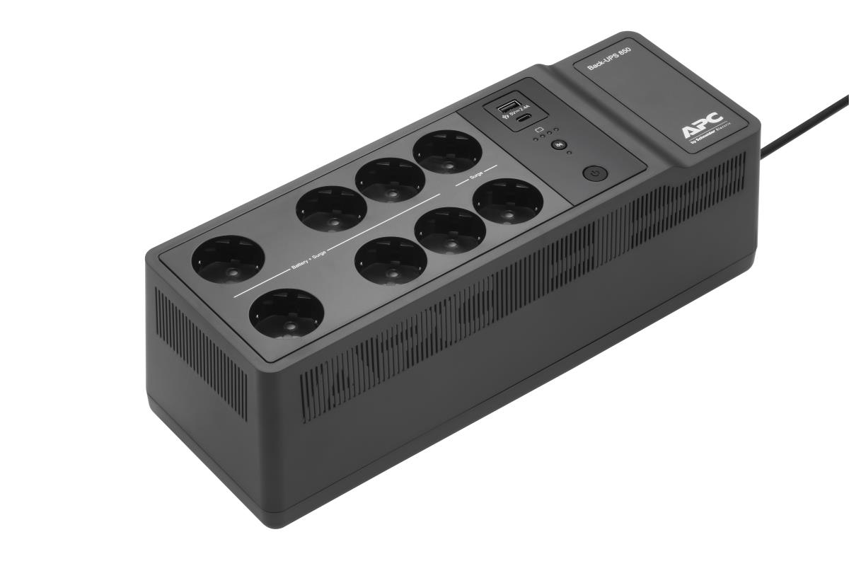 Back-UPS 850VA 520Watts 230V, USB Type-C and A Charging Ports - Schuko CEE 7/7P