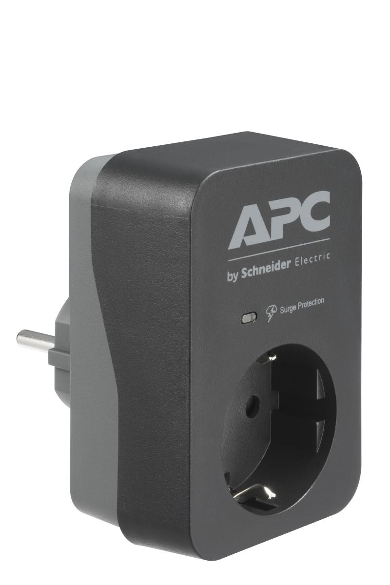 Essential SurgeArrest 1 Outlet Black 230V Germany