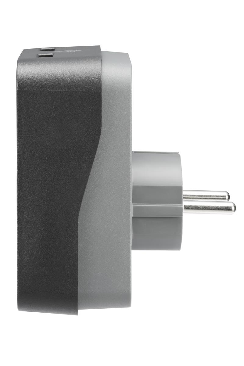 Essential SurgeArrest 1 Outlet 2 USB Ports Black 230V Germany