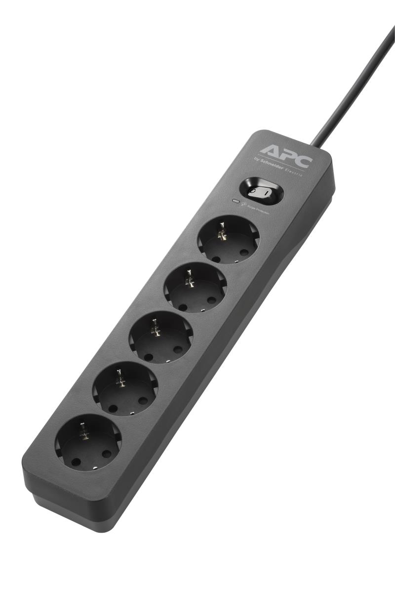 Essential SurgeArrest 5 Outlet Black 230V Germany