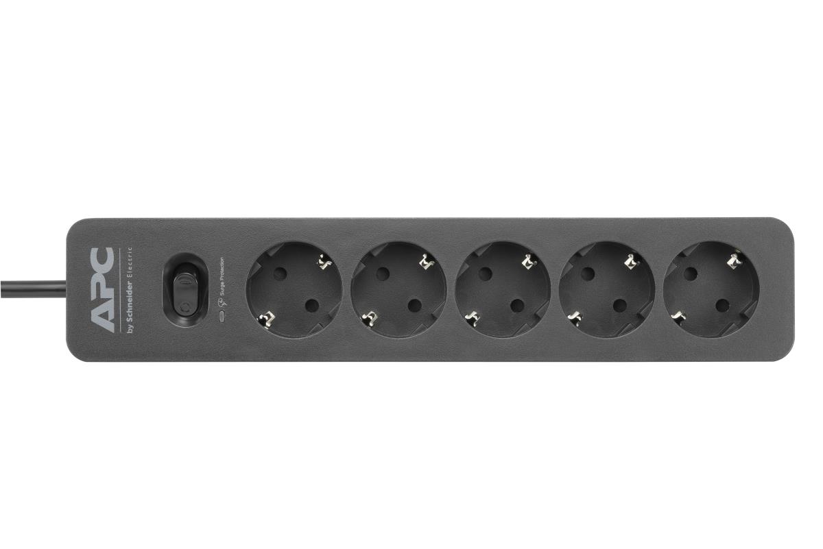 Essential SurgeArrest 5 Outlet Black 230V Germany