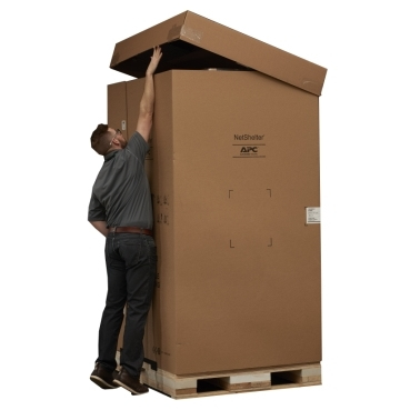 NetShelter SX3K 42U 600mm W x 1200mm D Enclosure with Sides Black, 3500lb Shock Package, No Ramp