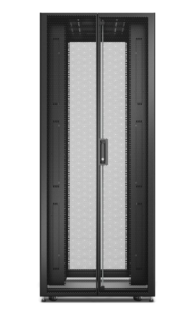Easy Rack 800mm/42U/800mm with Roof, Side Panel,Castors,Feet and 4 Brackets, No Bottom, Black
