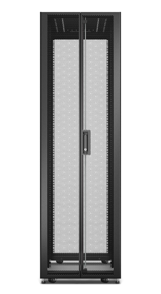 Easy Rack 600mm/42U/1100mm with Roof, Side Panel,Castors,Feet And 4 Brackets, No Bottom - Black