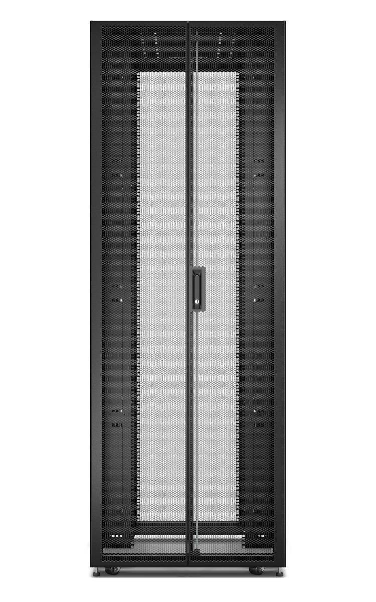 Easy Rack 800mm/48U/1000mm with Roof Castors Feet And 4 Brackets No Side Panels Bottom Black