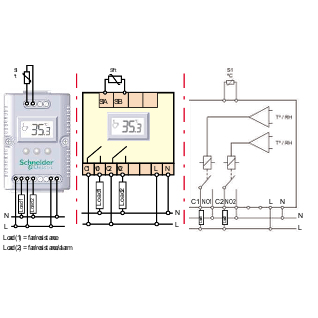 Climasys CC - Electronic Hygrotherm - 200.240 V - Temp -40.80 C - Hr 20.80