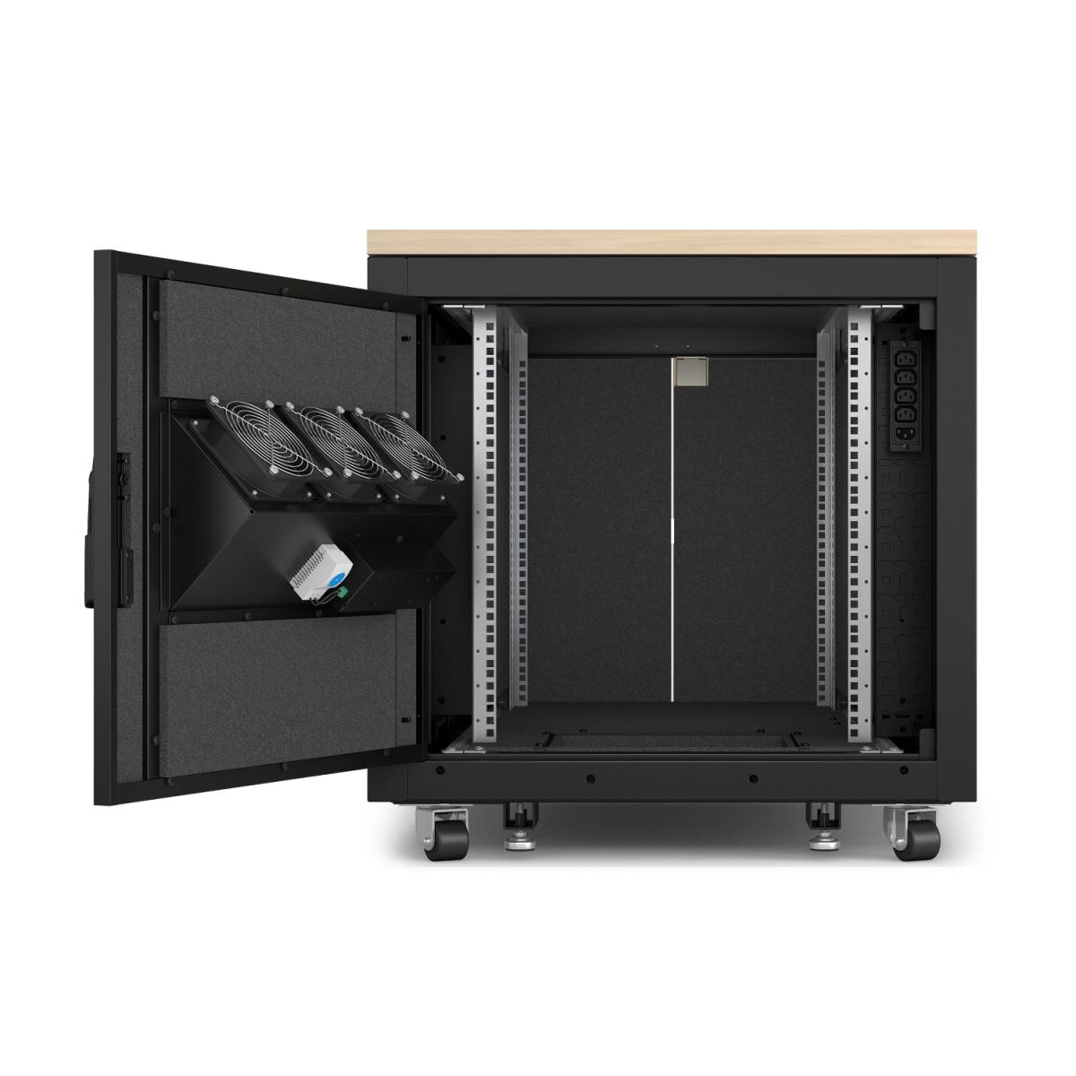 NetShelter Soundproof Server Rack 12U 110-240V 783H x 750W x 1134D mm Maple