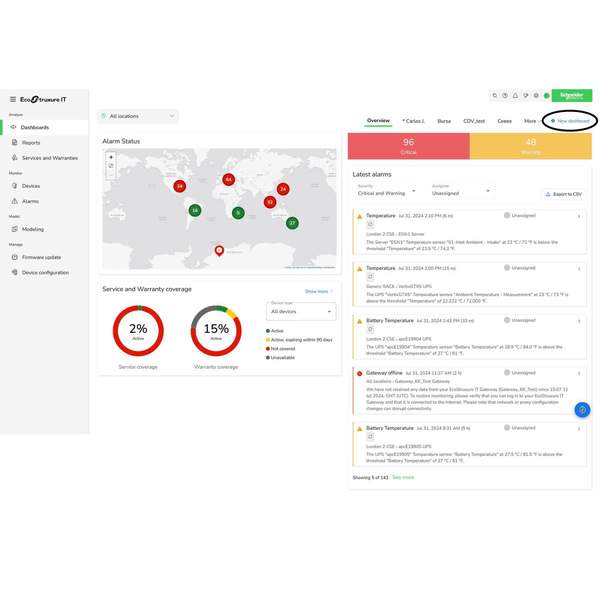 Subscription, Ecostruxure IT Expert, 5 year, 100 nodes, Digital, Remote monitoring and management of Data Centers