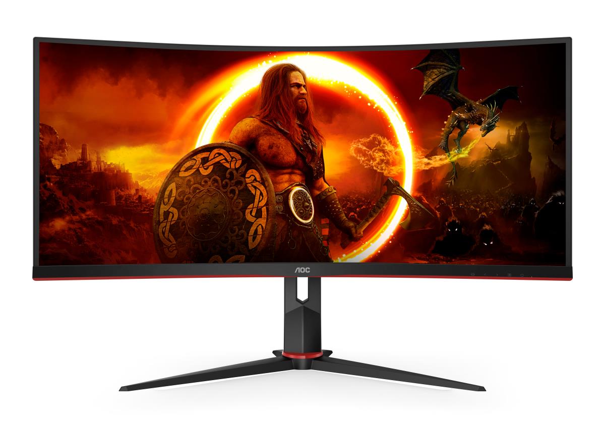 Curved Monitor - CU34G2XP/BK - 34in - 3440x1440 (WQHD) - 1ms 180Hz Speakers