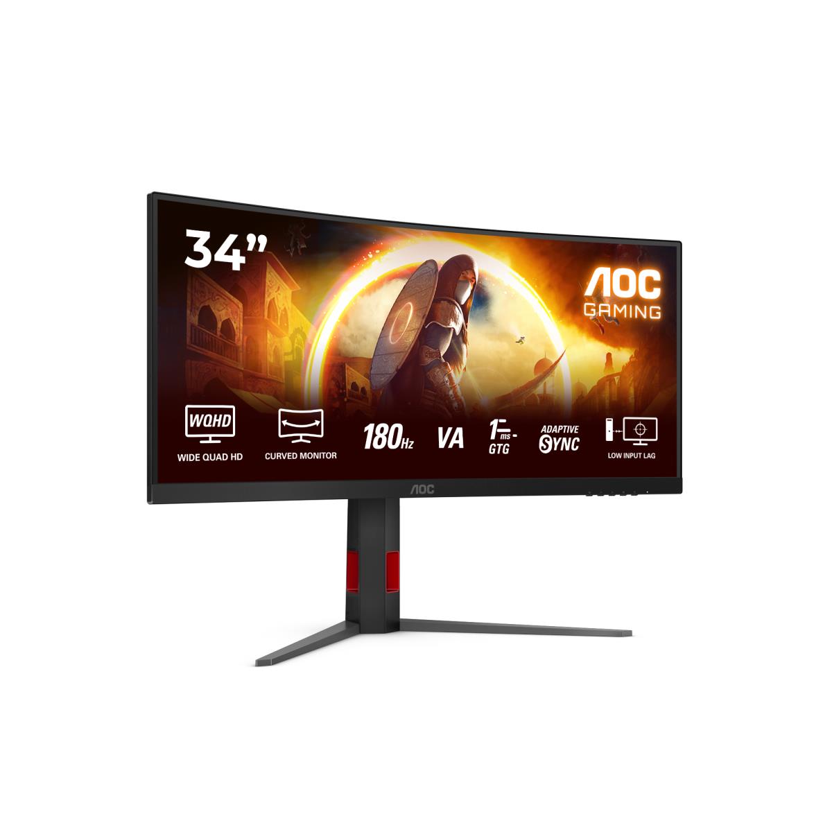 Curved Monitor - CU34G4 - 34in - 3440x1440 (WQHD) - 0.5ms VA 180Hz HDR 10
