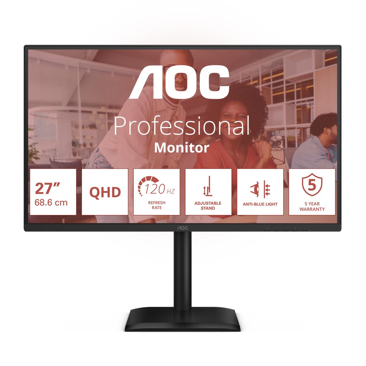 Desktop Monitor - Q27E4U - 27in -2560x1440 (QHD) - 120Hz Speakers