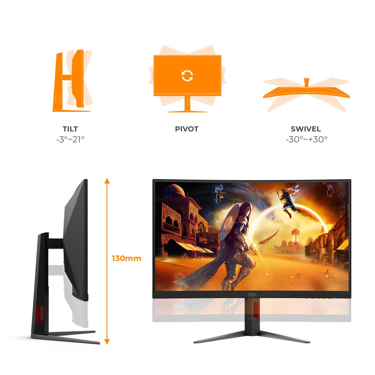 Curved Monitor - C27G4Z2 - 27in - 1920x1080 (Full HD) - Black - Fast VA 1ms