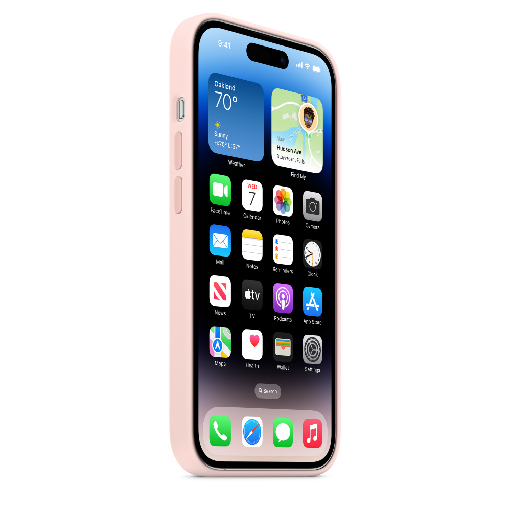 iPhone 14 Pro Silicone Case With Magsafe - Chalk Pink