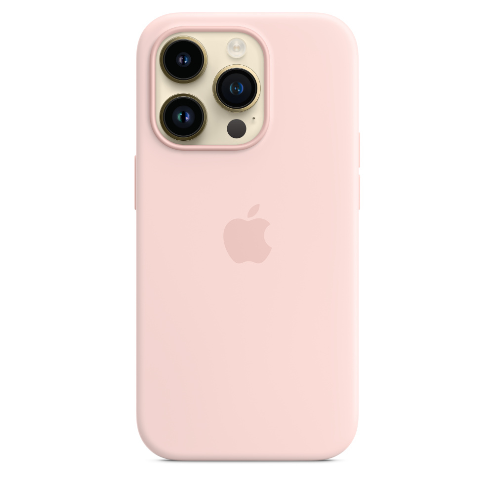 iPhone 14 Pro Silicone Case With Magsafe - Chalk Pink