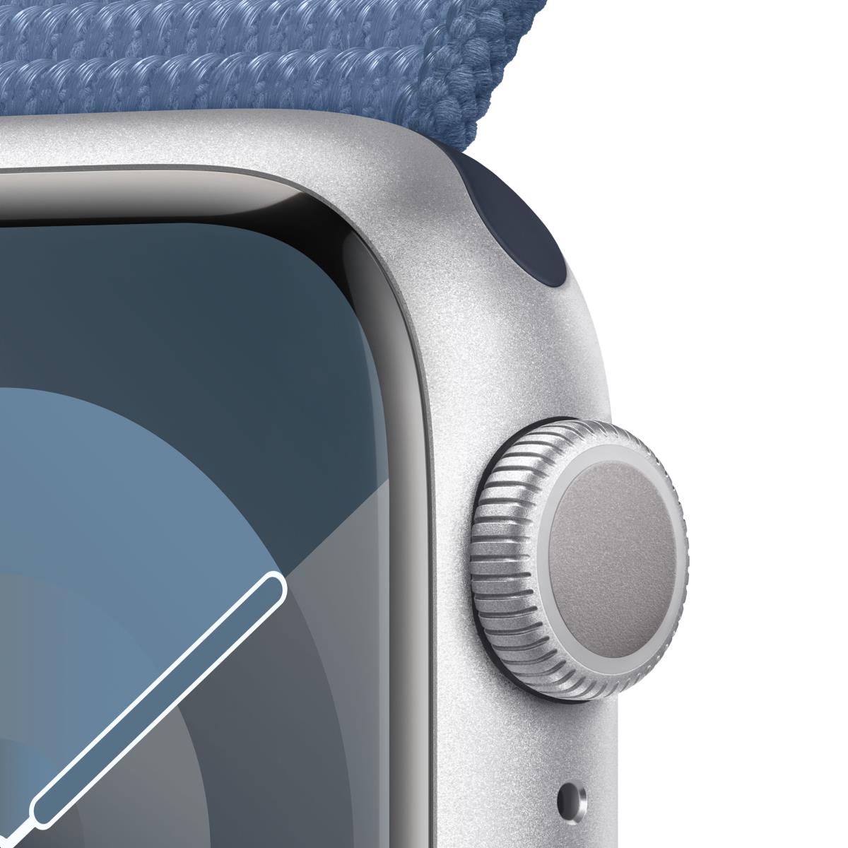 Watch Series 9 Gps 41mm Silver Aluminium Case With Winter Blue Sport Loop