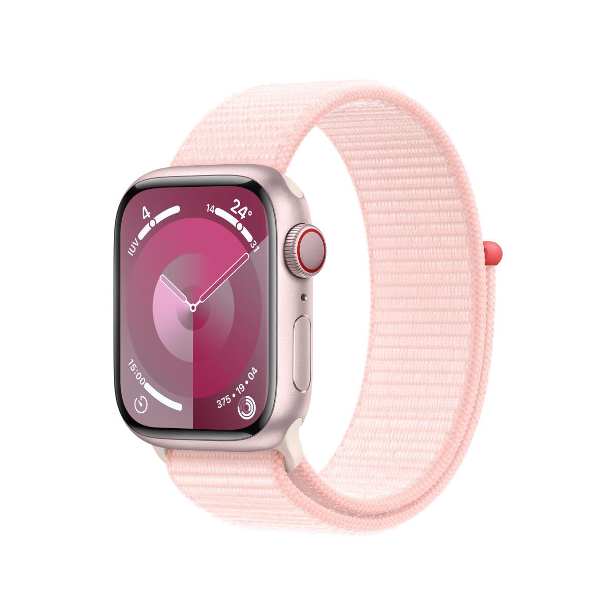 Watch Series 9 Gps + Cellular 41mm Pink Aluminium Case With Light Pink Sport Loop