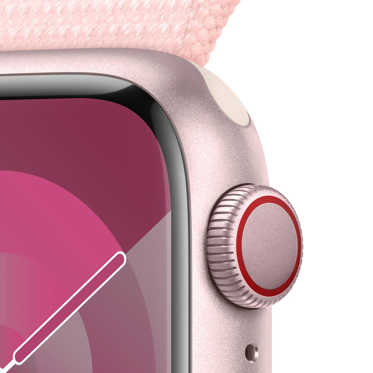Watch Series 9 Gps + Cellular 41mm Pink Aluminium Case With Light Pink Sport Loop