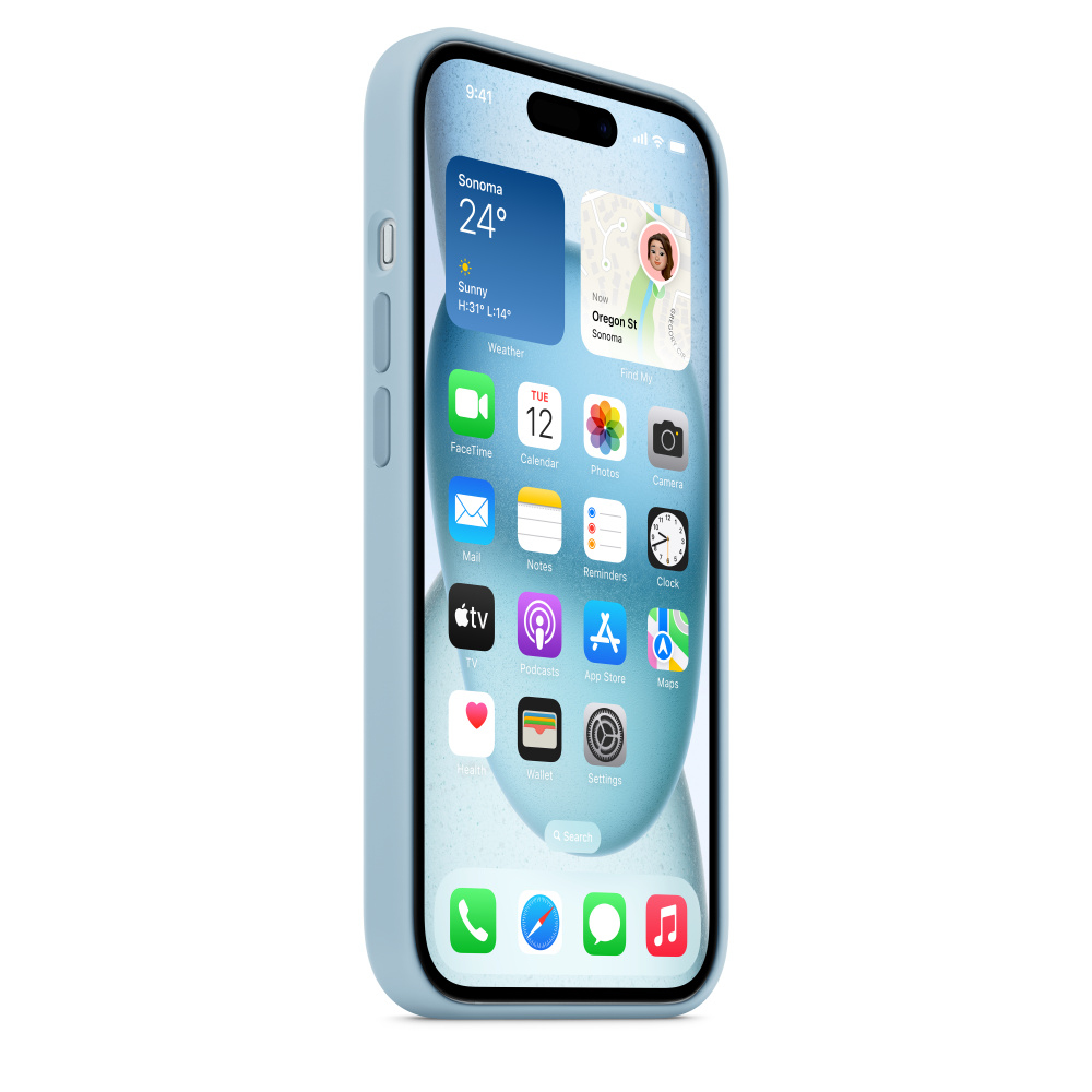 iPhone 15 Silicone Case With Magsafe - Light Blue