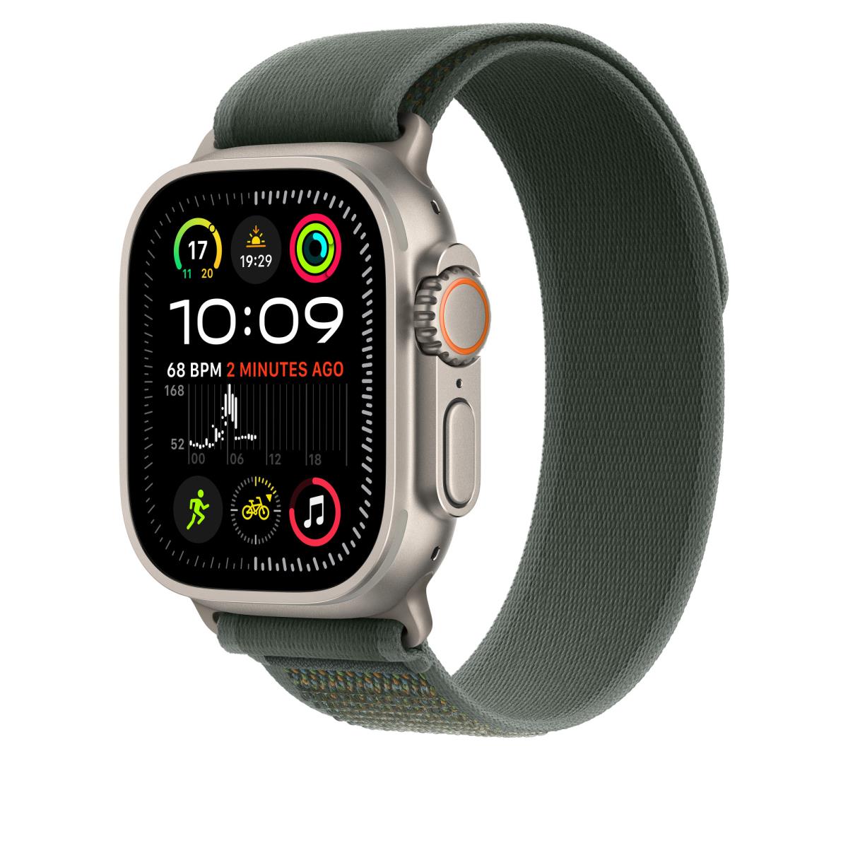 49mm Green Trail Loop - M/l - Natural Titanium Finish