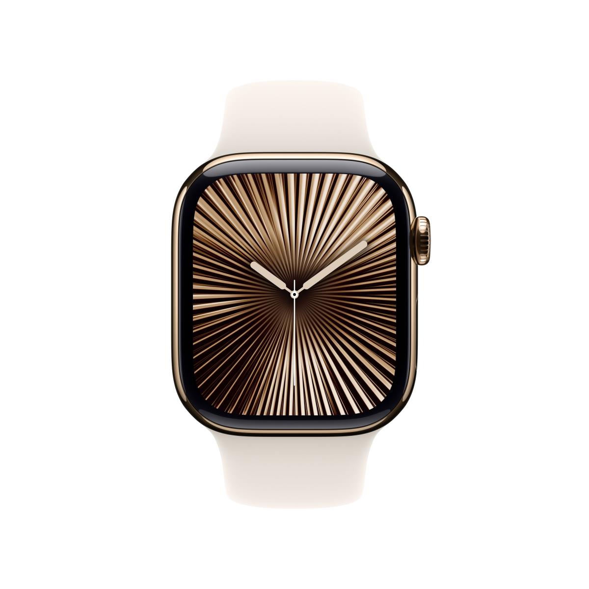 Watch Series 10 Gps + Cellular 42mm Gold Titanium Case With Starlight Sport Band - S/m
