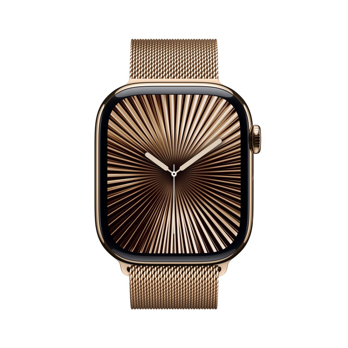 Watch Series 10 Gps + Cellular 46mm Gold Titanium Case With Gold Milanese Loop - S/m