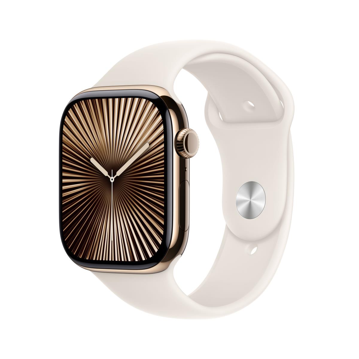 Watch Series 10 Gps + Cellular 46mm Gold Titanium Case With Starlight Sport Band - S/m